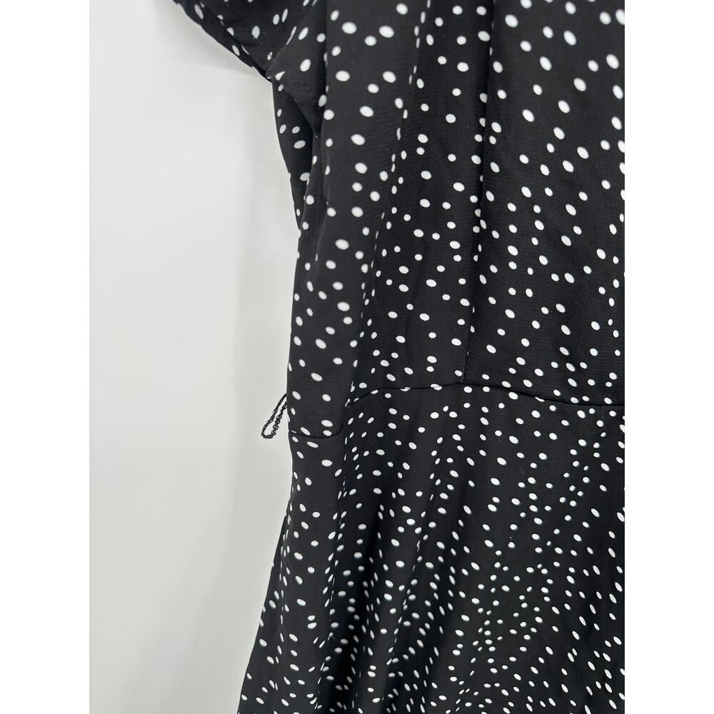 Trixx Dress Women XL Black Flare Polka Dot Whimsigoth Retro Babydoll Mini Skater - Picture 6 of 8
